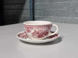 Villeroy en Boch Fasan Rood Thee Kop en Schotel 9 cm
