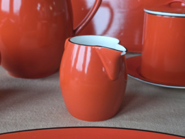 Societe Ceramique rood ontbijtservies 12 personen