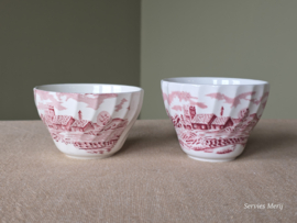 Engels rood Myott Royal Mail Postkoets set 2x Kommetje