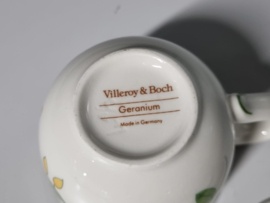Villeroy en Boch Geranium koffie Espresso kop en schotel