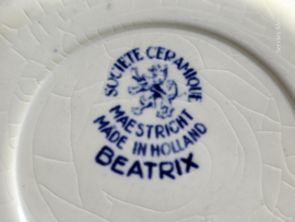 Beatrix Societe Ceramique set 2x Thee Kop en schotel van het Witoor servies 9,5 cm