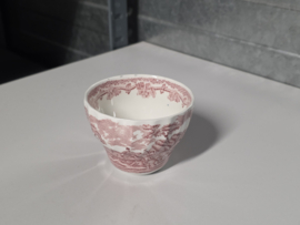 Engels rood Jachtservies Myott's Country Life suikerschaaltje (randje binnenkant)