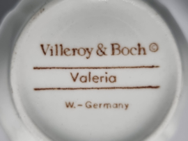 Villeroy en Boch Valeria rood Koffie Kop en schotel, bruin stempel