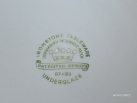 Engels blauw Ironstone Tableware serveerbord 28 cm