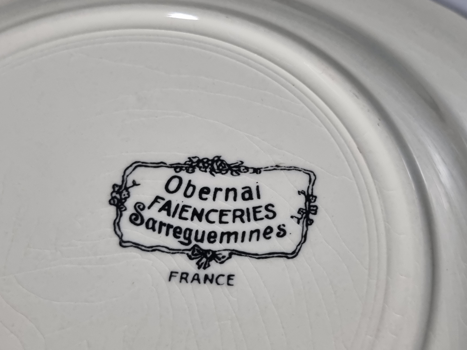 Frans Sarreguemines Obernai Set 6x ontbijtbordje 19 cm