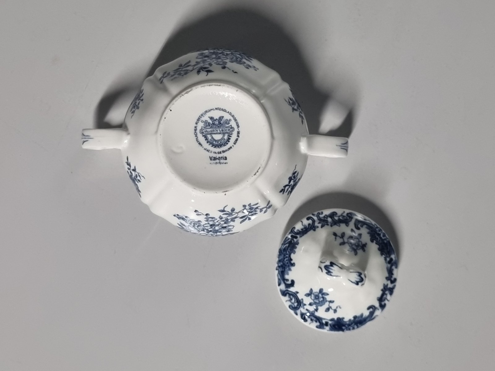 Villeroy en Boch Valeria blauw suikerpotje (klein model)