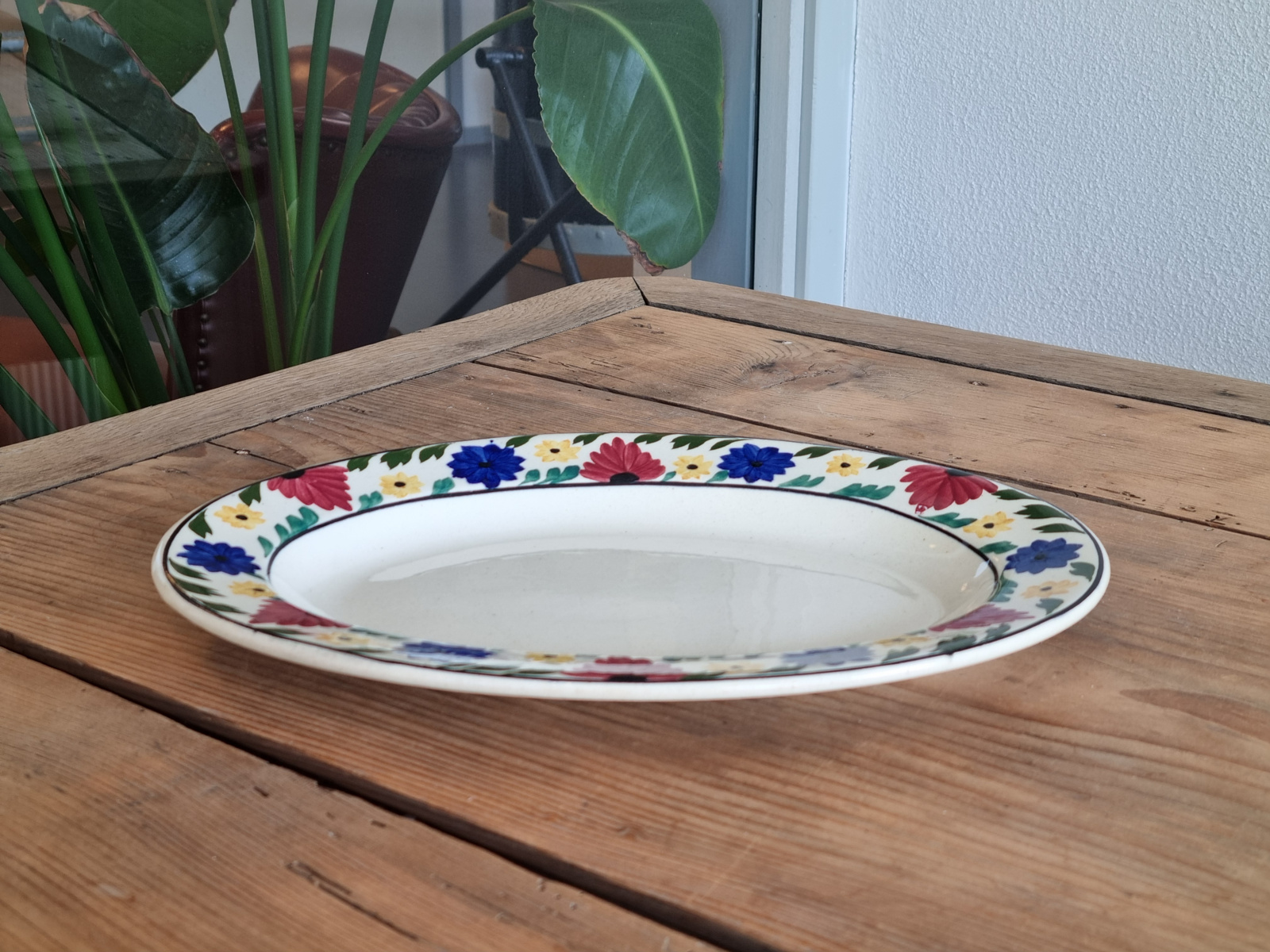 Apart Boerenbont Petrus Regout ovale schaal 29 cm