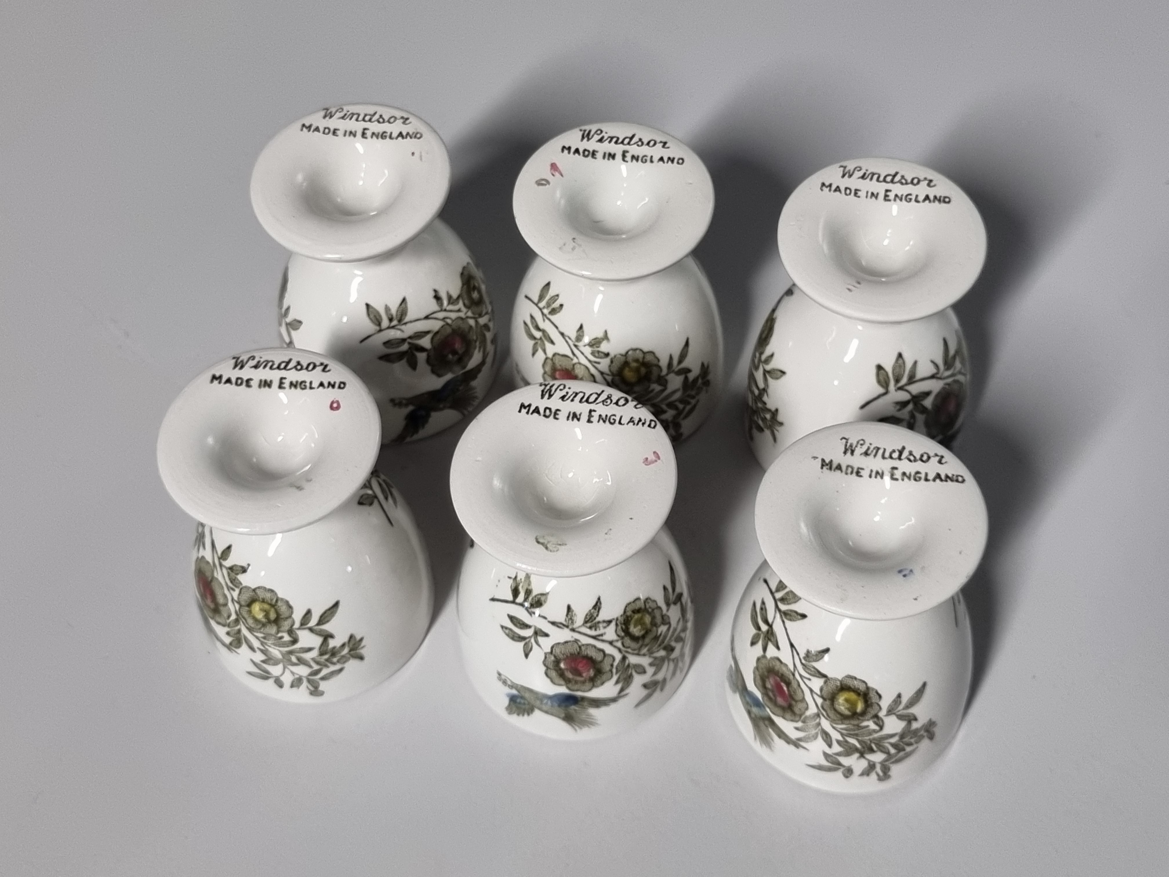 Engels Ridgway Windsor groen gekleurd set 6x eierdop