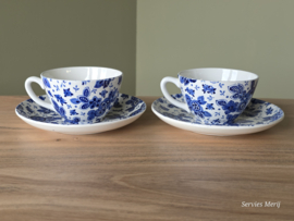 Beatrix Societe Ceramique set 2x Thee Kop en schotel van het Witoor servies 9,5 cm
