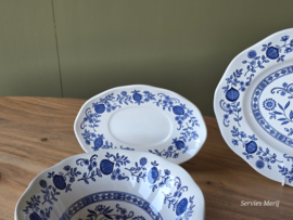 Engels blauw Enoch Wedgwood Blue Onion ontbijtservies 6 personen
