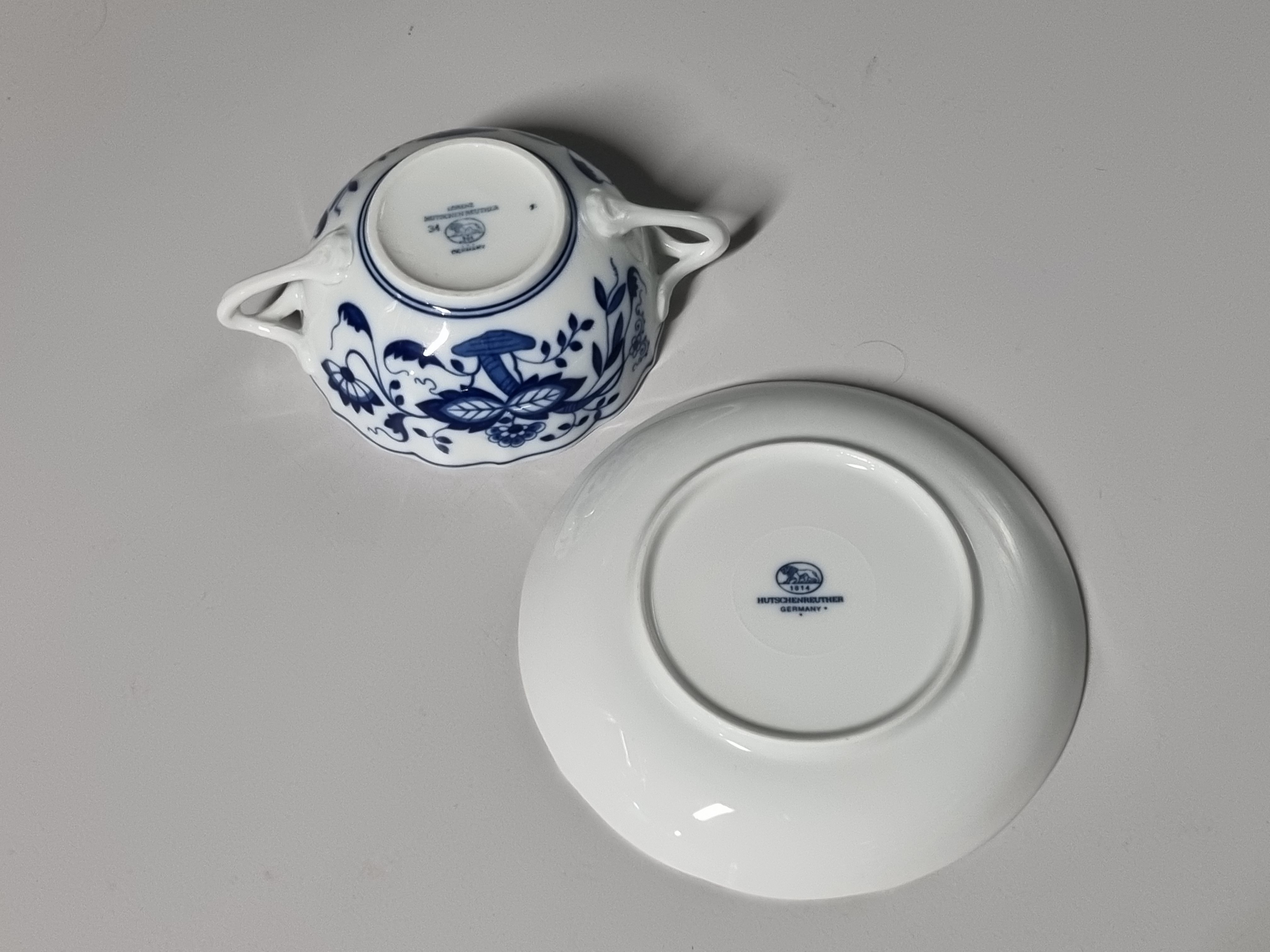 Zwiebelmuster Hutschenreuther Soepkom met schotel