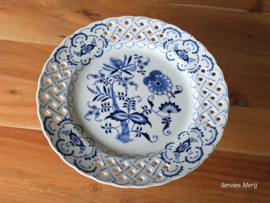 Blue Danube Schaal hoge tazza met ajour rand 26 cm