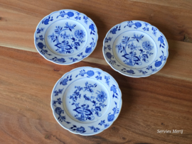 Zwiebelmuster Regout set 3x bordje 12,5 cm