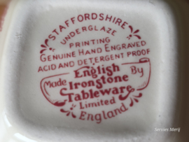 Engels rood English Ironstone Tableware EIT Schenkkannetje (kasteel)