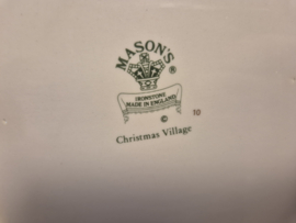 Engels Mason's Christmas Village 1983 Kerstservies Serveerschaal (vierkant)