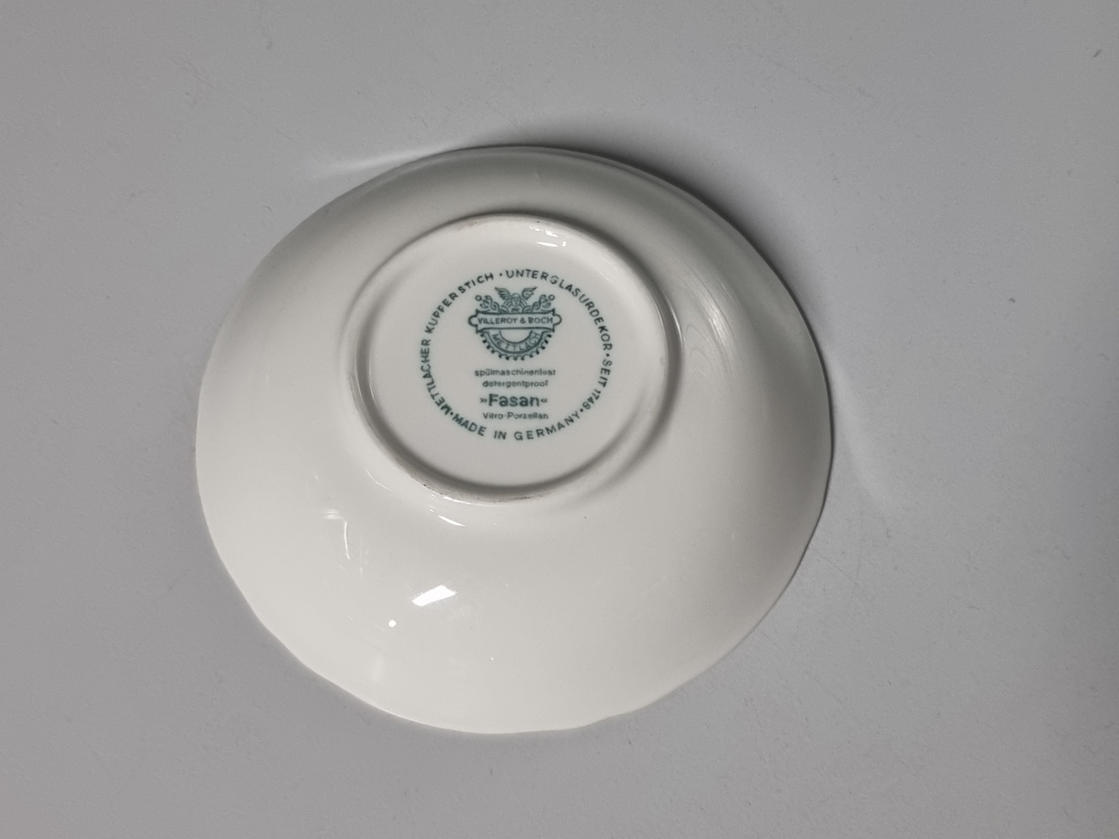 Villeroy en Boch Fasan groen rond schaaltje 12,5 cm