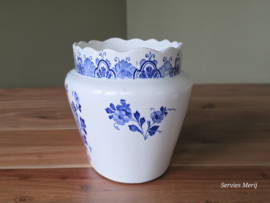 Vintage oud Delft ovale vaas 20 cm