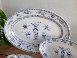 Potiche blauw Societe Ceramique compleet Eetservies 8-pers.