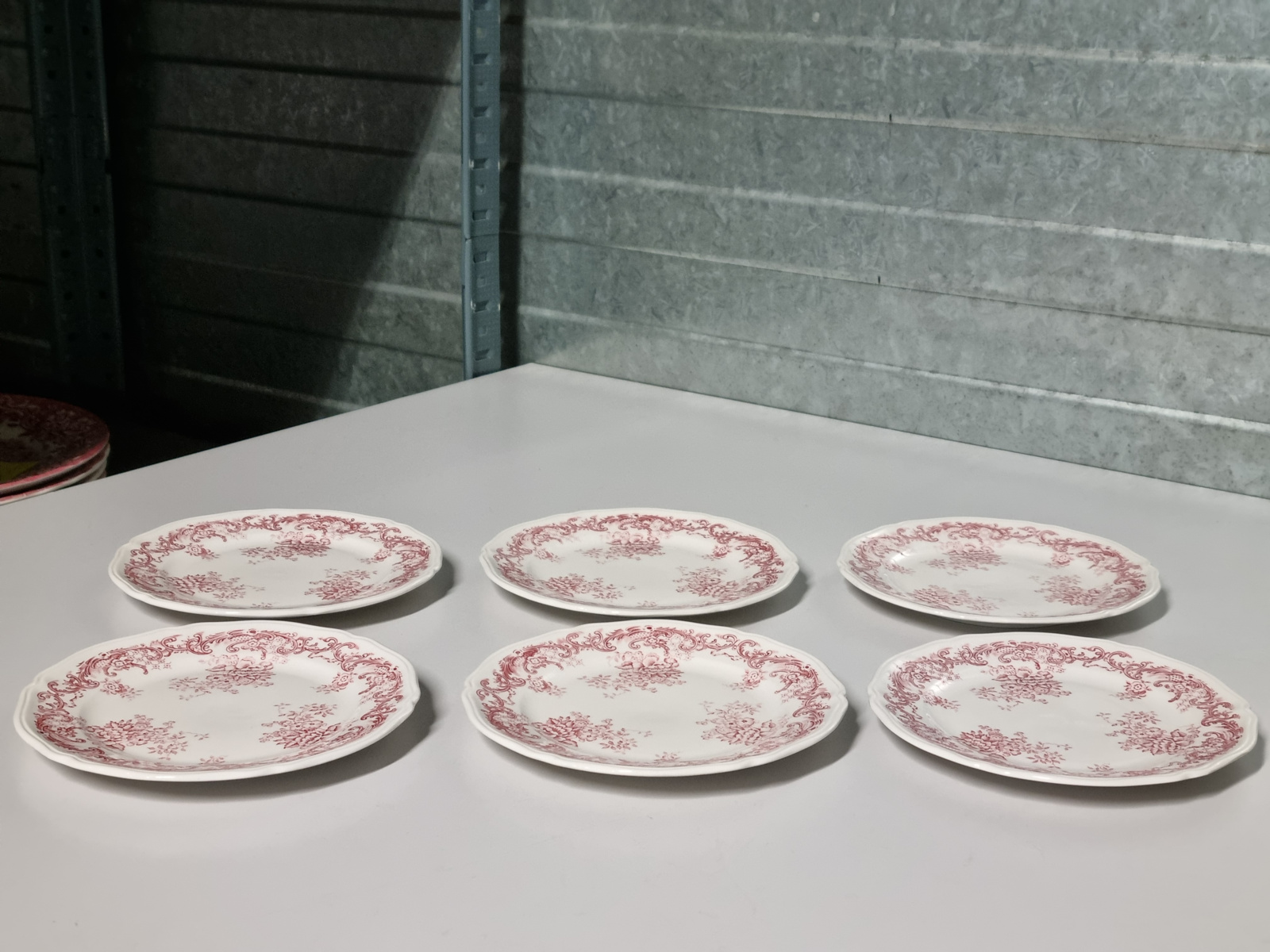 Villeroy en Boch Valeria rood set 6x gebaksbordje