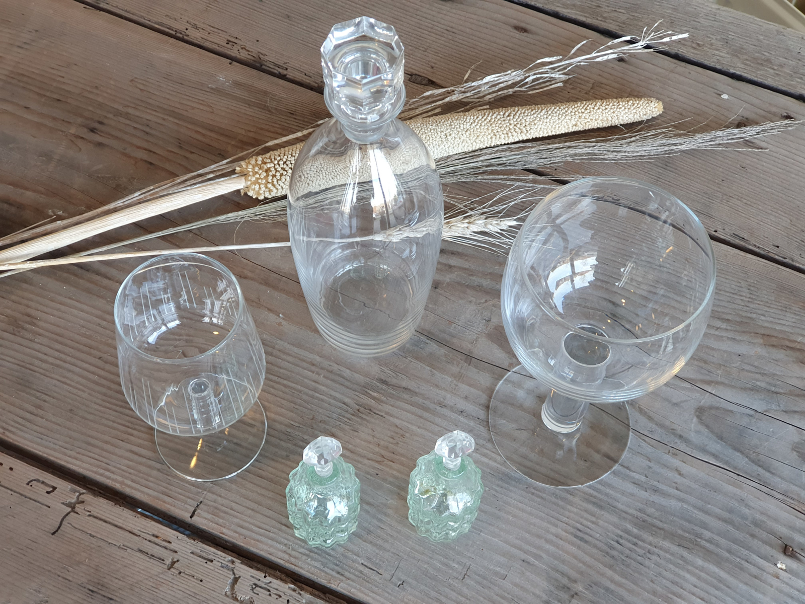 Glas Set Vintage voor decoratie