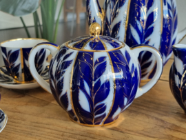 Lomonosov blauw Winternight Koffieservies 6-persoons