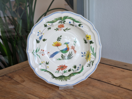 Frans GIEN decor Oiseaux de Paradis diep pasta curry Bord 22 cm
