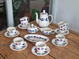 Boerenbont Boch Koffieservies model Zeeland 8 personen (zwarte stempel)