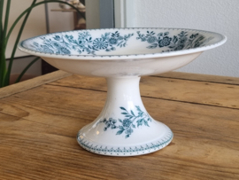 Société Céramique Bruges blauw Tazza op voet 22 cm