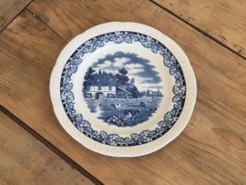 Boerenhoeve blauw Societe Ceramique Plat Bord | Dinerbord 23,5 cm