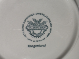 Villeroy en Boch Burgenland blauw Soepkom met schotel (plat oortje)
