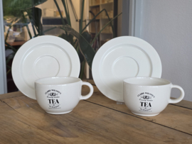 Claire Wilson's robuuste set 2x Thee kop en schotel 10 cm