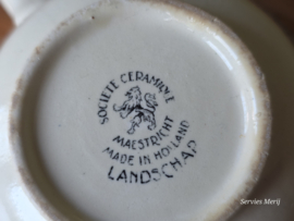 Landschap Zwart Societe Ceramique Suikerpot (rond model)