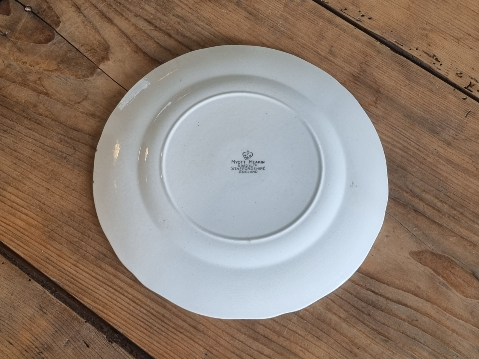Engels blauw Myott Meakin Jaarbord 1985 22,5 cm