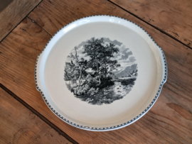 Landschap Zwart Societe Ceramique Dienblad Rond