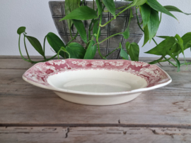 Victoria Rood Societe Ceramique set 6x Diep Soep Pasta Bord (creme)