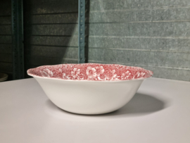 Engels rood Enoch Wedgwood Woodland hoge ronde schaal 24 cm