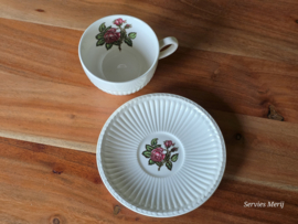 Wedgwood Moss Rose theekop met schotel ø 9 cm