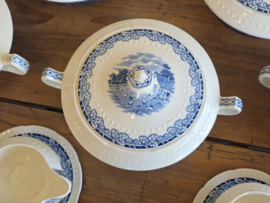 Boerenhoeve blauw Societe Ceramique Eetservies 18 persoons