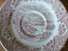 Engels rood English Ironstone Tableware EIT soepkom met schotel (Haweswater)