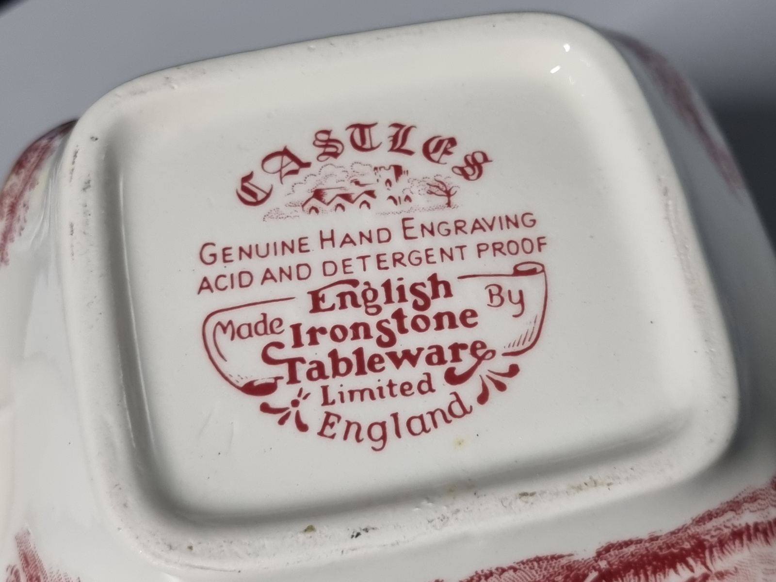 Engels rood English Ironstone Tableware EIT Koffiepot 1,2 liter (castles)