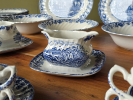 Engels blauw Jachtservies Myott's Country Life Eetservies 8 personen