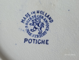Potiche blauw Societe Ceramique Ontbijtbordje 19,5 cm