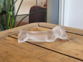 Leerdam Lucienne Bloch Glas Teckel helder glas