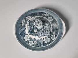 Engels groen/petrol Royal Tudor Ware Coaching Taverns dekschaal terrine