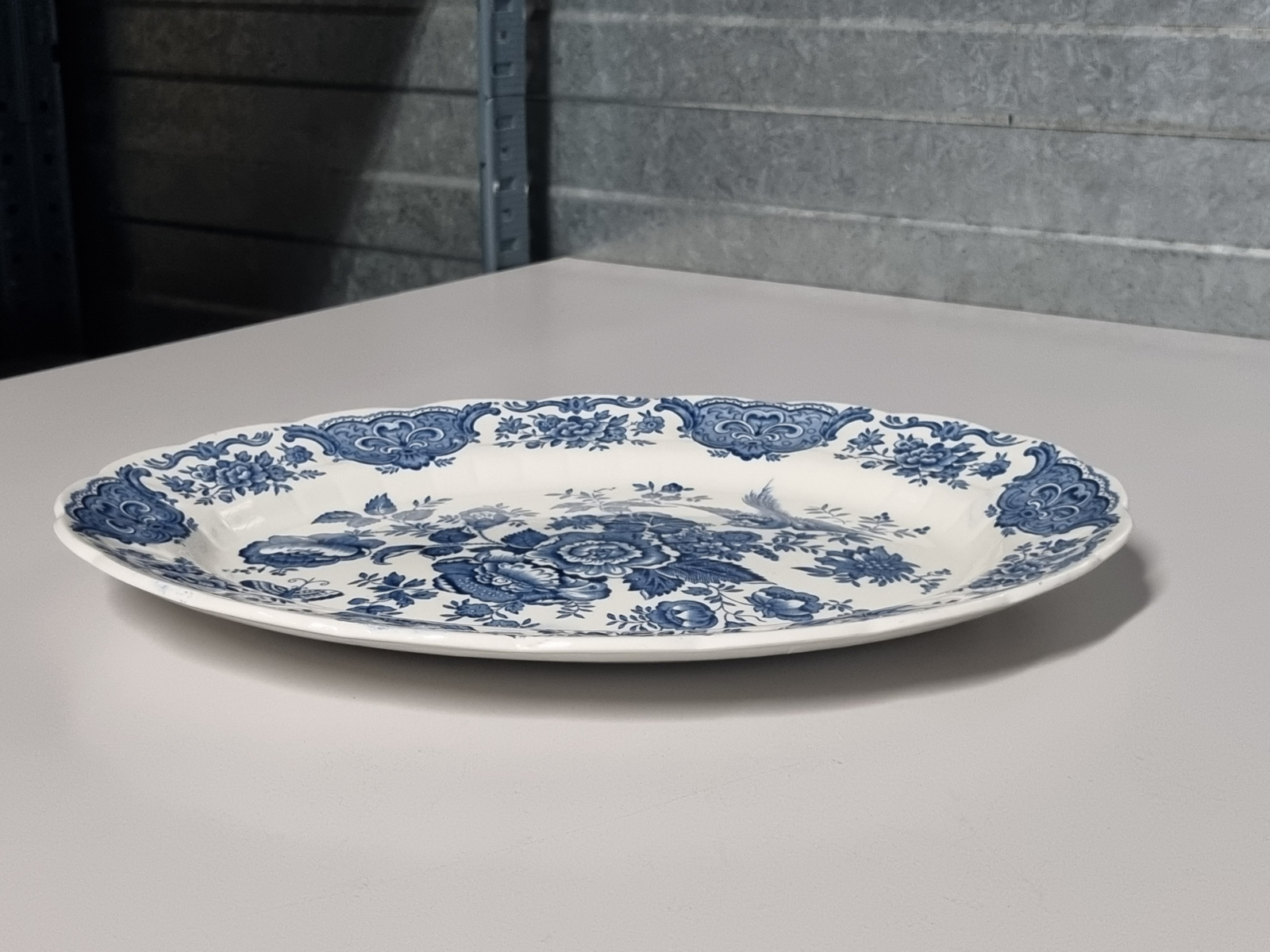 Engels Ridgway Windsor blauw ovale schaal 30,5 cm