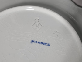 Petrus Regout Marines licht blauw vierkant serveerbord 29,5 cm
