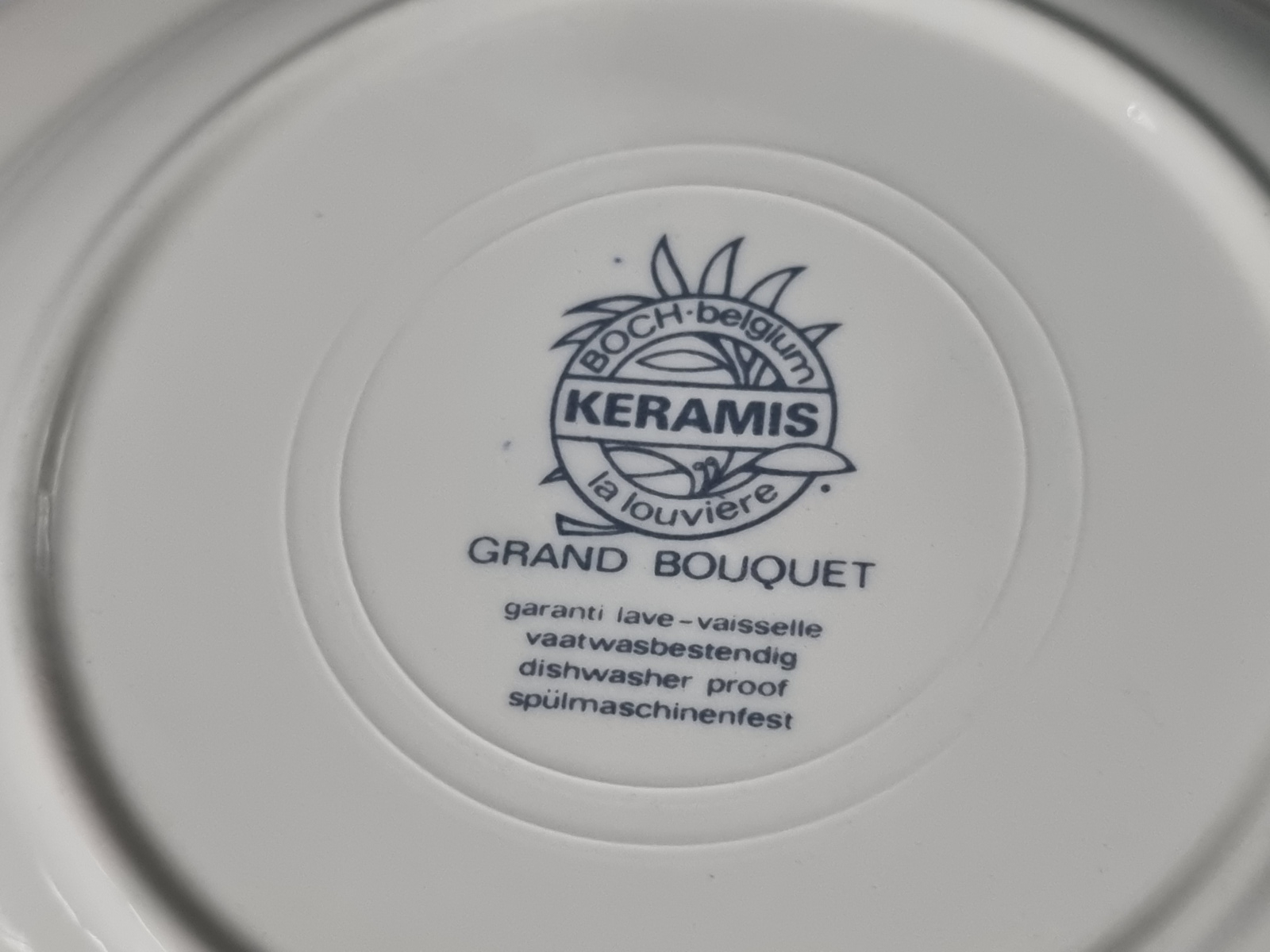 Boch Belgium Grand Bouquet diep pasta curry bord 22 cm