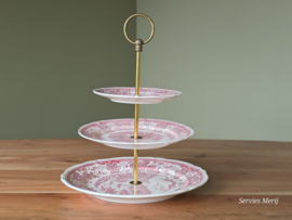 Villeroy en Boch Burgenland rood etagere 3-laags