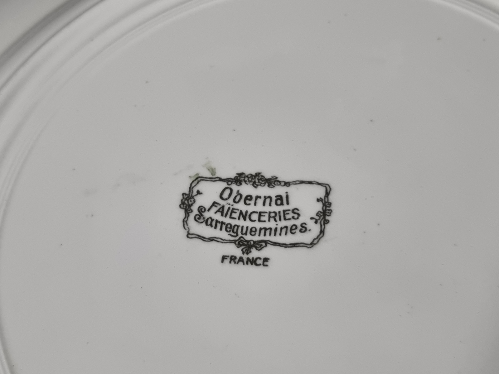 Frans Sarreguemines Obernai Set 2x Pannenkoekenborden 31,5 cm