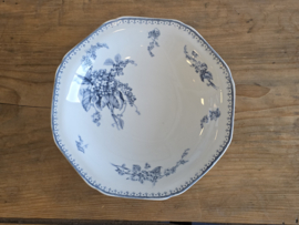 Meibloem Petrus Regout Tazza, ronde schaal op voet 24 cm (hoekig model)